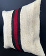 Turkish Hemp Pillow Cushion Natural Beige Black Cushion Cover 20x20 #30540