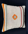 Turkish Hemp Pillow Cushion Natural Beige Orange Cushion Cover 20x20 #30581