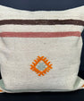 Turkish Hemp Pillow Cushion Natural Beige Orange Cushion Cover 20x20 #30581