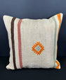Turkish Hemp Pillow Cushion Natural Beige Orange Cushion Cover 20x20 #30581