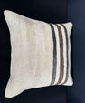 Turkish Hemp Pillow Cushion Natural Beige Black Cushion Cover 20x20 #30664