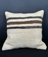 Turkish Hemp Pillow Cushion Natural Beige Black Cushion Cover 20x20 #30664