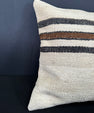 Turkish Hemp Pillow Cushion Natural Beige Black Cushion Cover 20x20 #30664