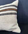Turkish Hemp Pillow Cushion Natural Beige Black Cushion Cover 20x20 #30664