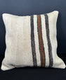 Turkish Hemp Pillow Cushion Natural Beige Black Cushion Cover 20x20 #30664