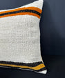Turkish Hemp Pillow Cushion Natural Beige Black Cushion Cover 20x20 #30535
