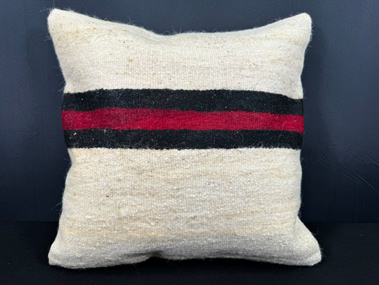 Turkish Hemp Pillow Cushion Natural Beige Black Cushion Cover 20x20 #30580