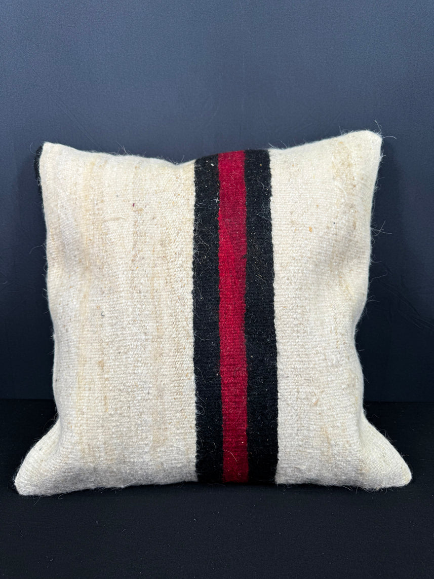 Turkish Hemp Pillow Cushion Natural Beige Black Cushion Cover 20x20 #30580