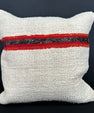 Turkish Hemp Pillow Cushion Natural Beige Red Cushion Cover 20x20 #30584