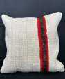 Turkish Hemp Pillow Cushion Natural Beige Red Cushion Cover 20x20 #30584