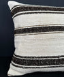 Turkish Hemp Pillow Cushion Natural Beige Black Cushion Cover 20x20 #30667