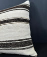 Turkish Hemp Pillow Cushion Natural Beige Black Cushion Cover 20x20 #30667