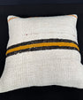Turkish Hemp Pillow Cushion Natural Beige Orange Cushion Cover 20x20 #30589
