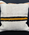 Turkish Hemp Pillow Cushion Natural Beige Orange Cushion Cover 20x20 #30589