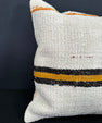 Turkish Hemp Pillow Cushion Natural Beige Orange Cushion Cover 20x20 #30589