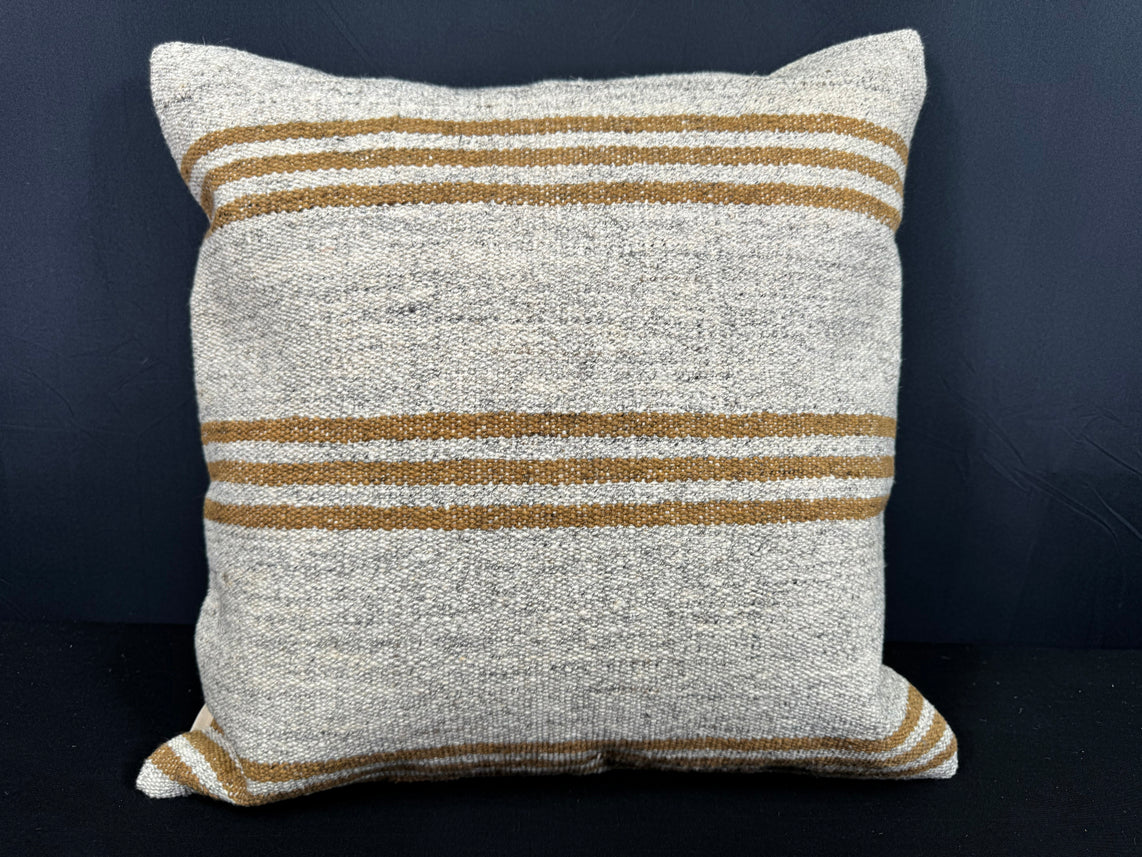 Turkish Hemp Pillow Cushion Natural Beige Yellow Cushion Cover 20x20 #30661