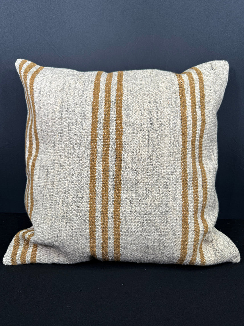 Turkish Hemp Pillow Cushion Natural Beige Yellow Cushion Cover 20x20 #30661