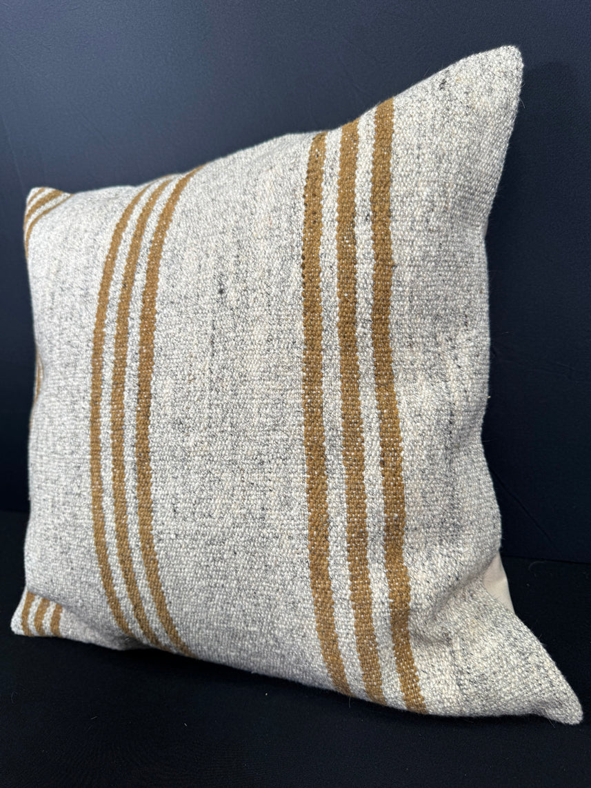 Turkish Hemp Pillow Cushion Natural Beige Yellow Cushion Cover 20x20 #30661