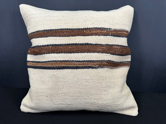 Turkish Hemp Pillow Cushion Natural Beige Brown Cushion Cover 20x20 #30660