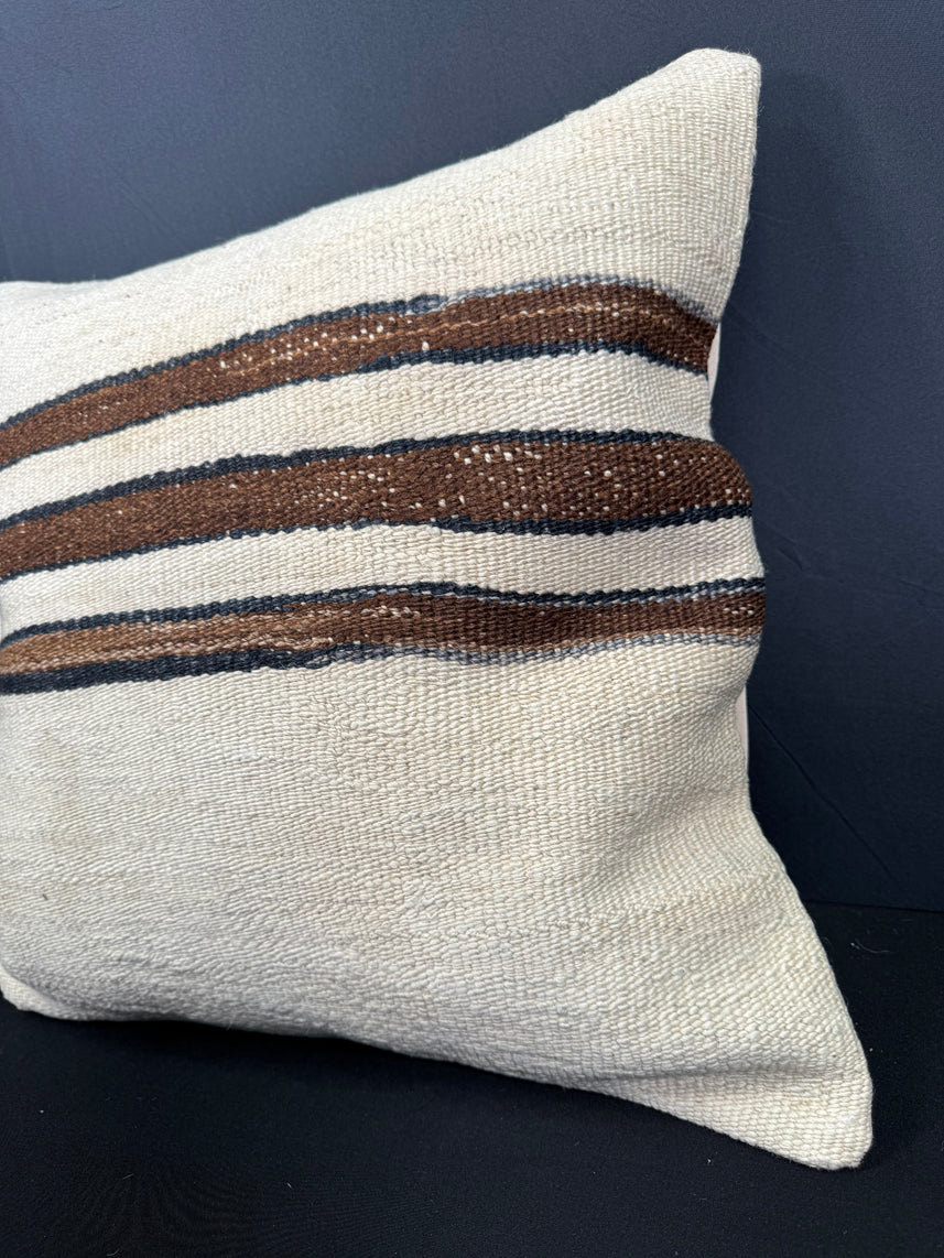 Turkish Hemp Pillow Cushion Natural Beige Brown Cushion Cover 20x20 #30660