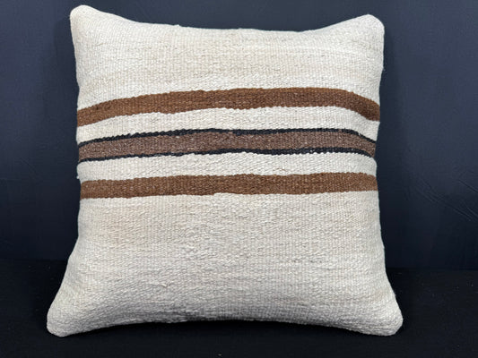 Turkish Hemp Pillow Cushion Natural Beige Brown Cushion Cover 20x20 #30663