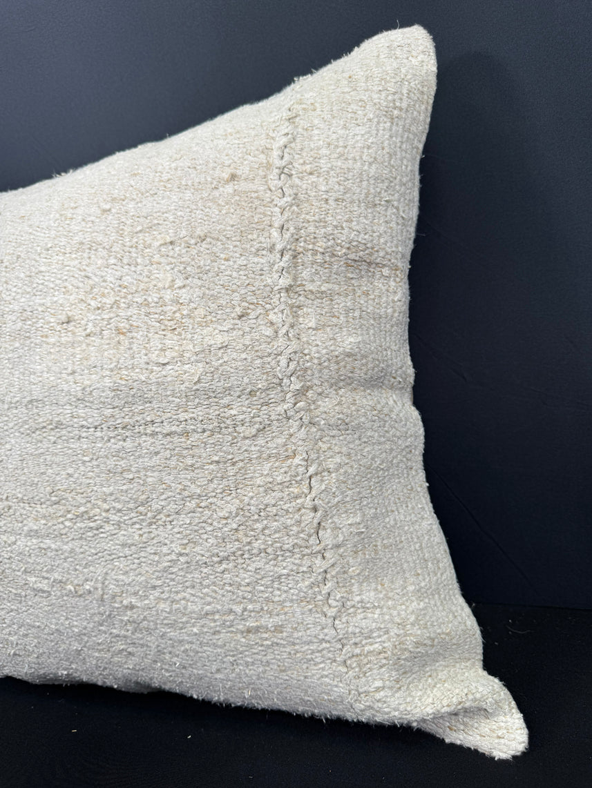 Turkish Hemp Pillow Cushion Natural Beige Cushion Cover 20x20 #30665