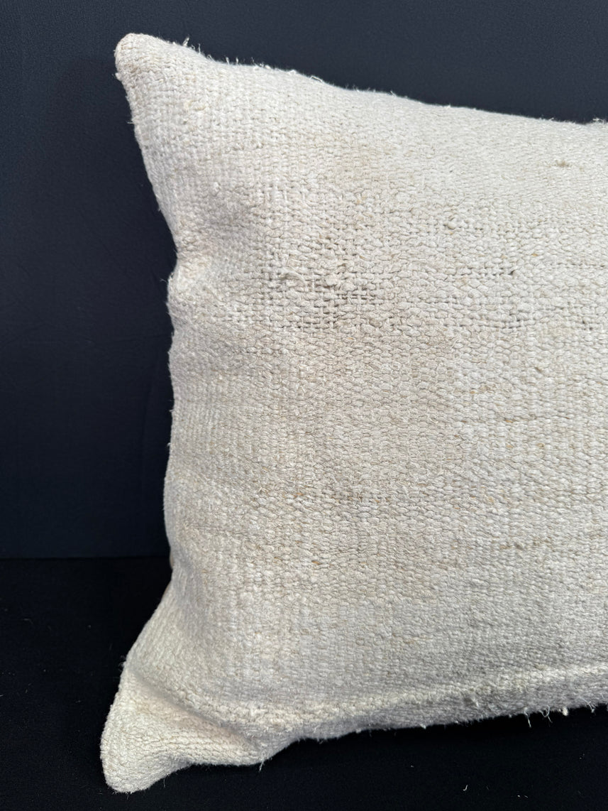 Turkish Hemp Pillow Cushion Natural Beige Cushion Cover 20x20 #30636