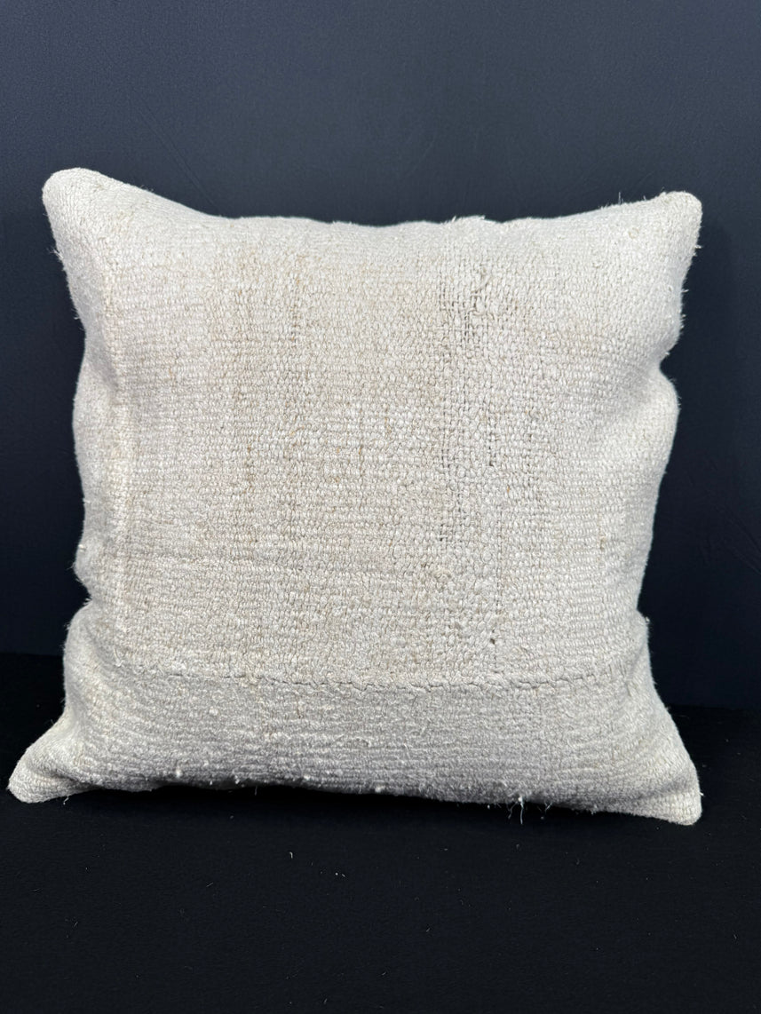 Turkish Hemp Pillow Cushion Natural Beige Cushion Cover 20x20 #30636