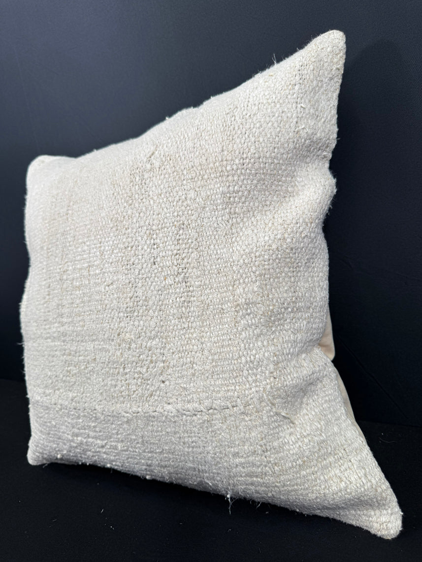 Turkish Hemp Pillow Cushion Natural Beige Cushion Cover 20x20 #30636