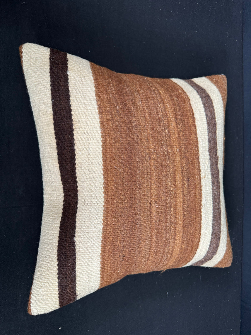 Turkish Hemp Pillow Cushion Natural Beige Brown Cushion Cover 20x20 #30605