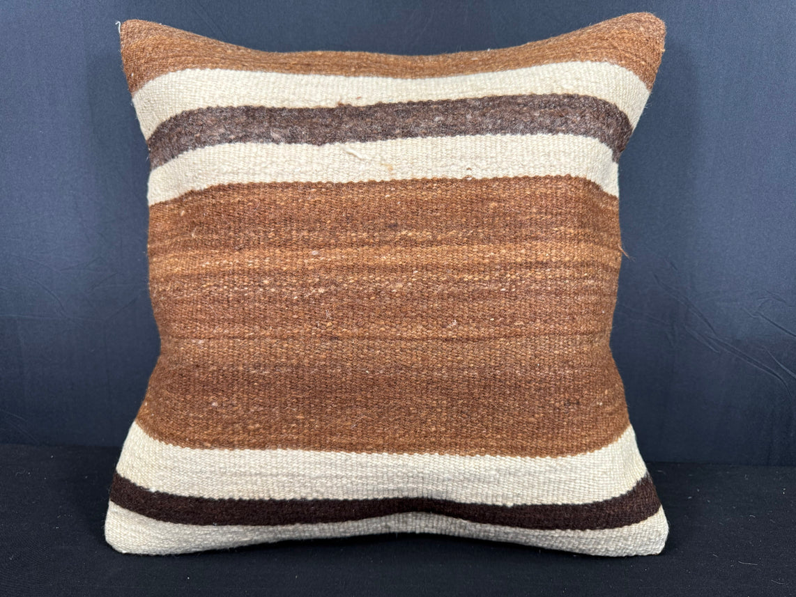 Turkish Hemp Pillow Cushion Natural Beige Brown Cushion Cover 20x20 #30605