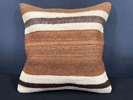 Turkish Hemp Pillow Cushion Natural Beige Brown Cushion Cover 20x20 #30605