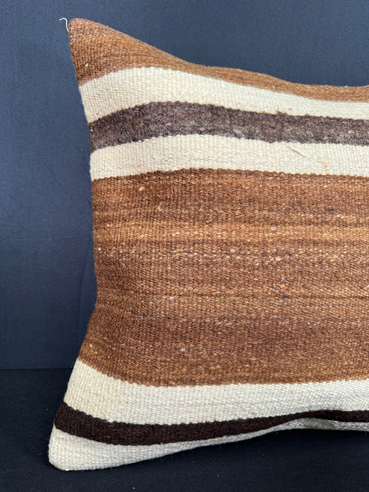 Turkish Hemp Pillow Cushion Natural Beige Brown Cushion Cover 20x20 #30605