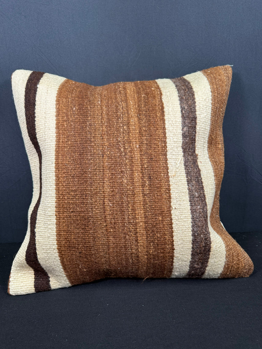 Turkish Hemp Pillow Cushion Natural Beige Brown Cushion Cover 20x20 #30605