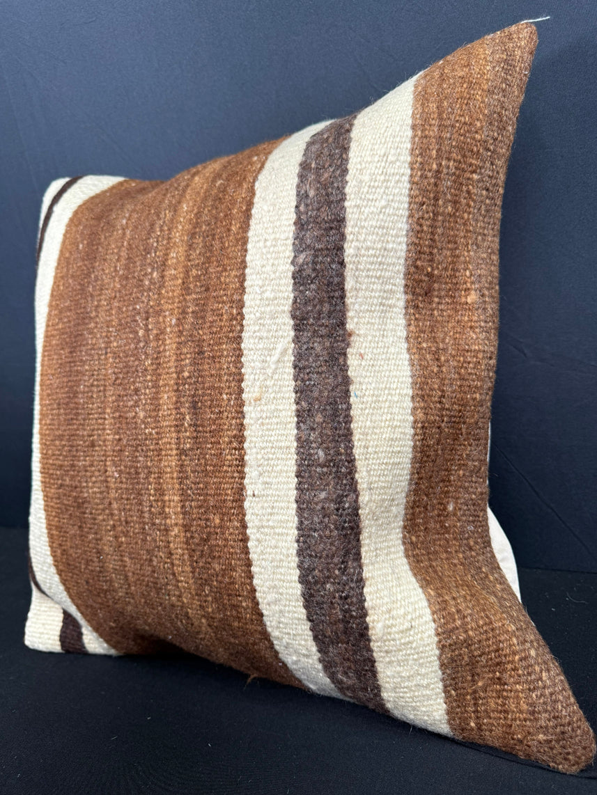 Turkish Hemp Pillow Cushion Natural Beige Brown Cushion Cover 20x20 #30605