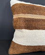 Turkish Hemp Pillow Cushion Natural Beige Brown Cushion Cover 20x20 #30604