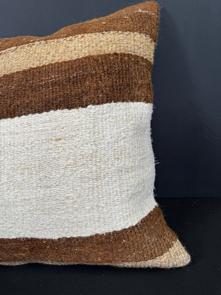 Turkish Hemp Pillow Cushion Natural Beige Brown Cushion Cover 20x20 #30603