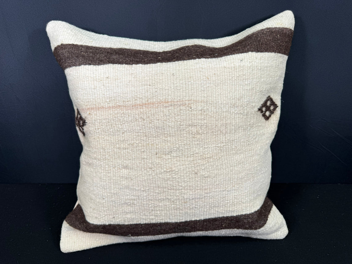 Turkish Hemp Pillow Cushion Natural Beige Brown Cushion Cover 20x20 #30638
