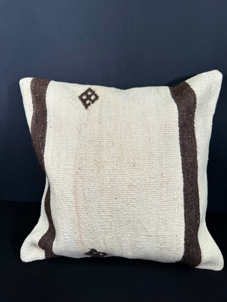Turkish Hemp Pillow Cushion Natural Beige Brown Cushion Cover 20x20 #30638