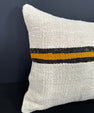 Turkish Hemp Pillow Cushion Natural Beige Black Cushion Cover 20x20 #30590