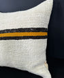 Turkish Hemp Pillow Cushion Natural Beige Black Cushion Cover 20x20 #30590