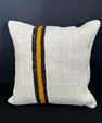 Turkish Hemp Pillow Cushion Natural Beige Black Cushion Cover 20x20 #30590