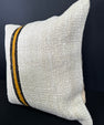 Turkish Hemp Pillow Cushion Natural Beige Black Cushion Cover 20x20 #30590