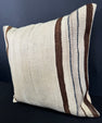 Turkish Hemp Pillow Cushion Natural Beige Brown Cushion Cover 20x20 #30639