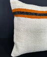 Turkish Hemp Pillow Cushion Natural Beige Orange Cushion Cover 20x20 #30626