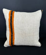 Turkish Hemp Pillow Cushion Natural Beige Orange Cushion Cover 20x20 #30626