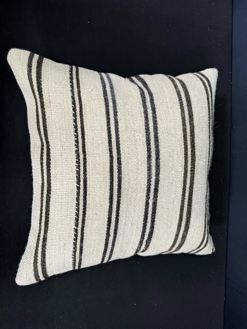Turkish Hemp Pillow Cushion Natural Beige Brown Cushion Cover 20x20 #30637