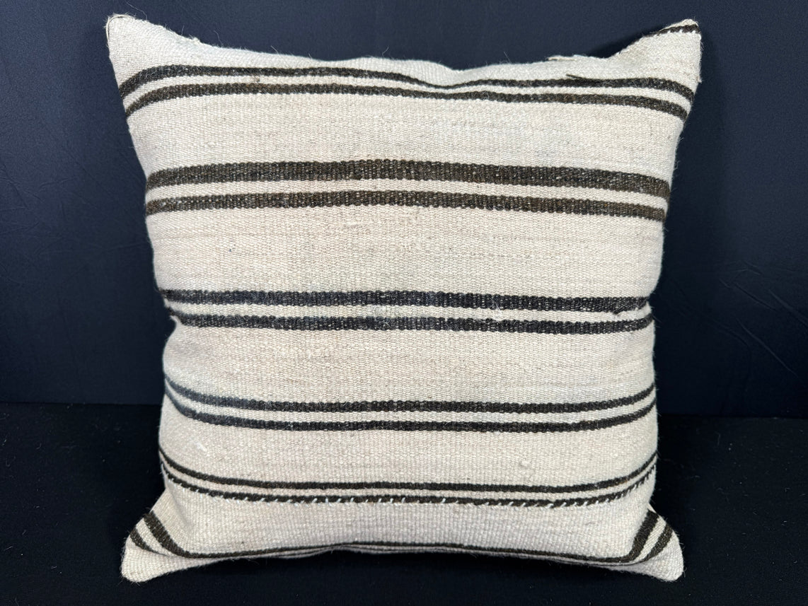 Turkish Hemp Pillow Cushion Natural Beige Brown Cushion Cover 20x20 #30637