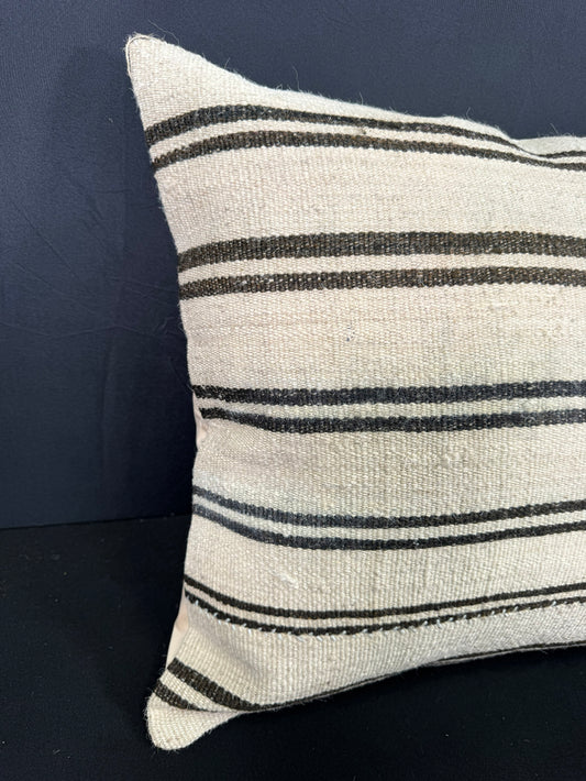 Turkish Hemp Pillow Cushion Natural Beige Brown Cushion Cover 20x20 #30637