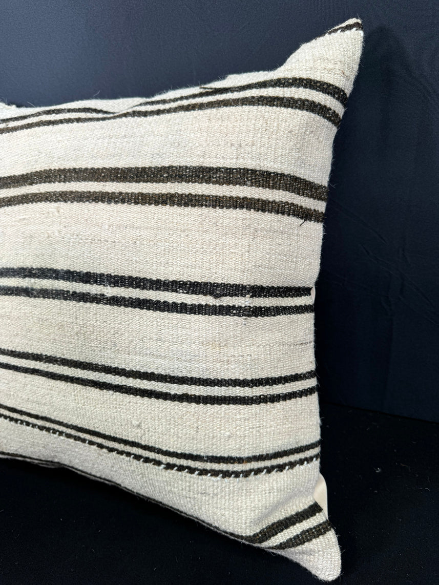 Turkish Hemp Pillow Cushion Natural Beige Brown Cushion Cover 20x20 #30637